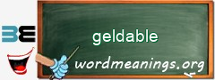 WordMeaning blackboard for geldable